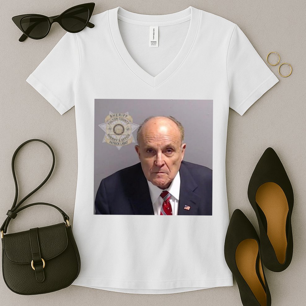 Rudy Giuliani Mugshot Women's V-Neck T-Shirt