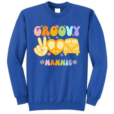 Retro Groovy Nannie Grandma Family Matching Mothers Day Tall Sweatshirt