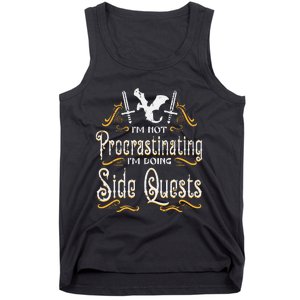 Rpg Gamer Not Procrastinating Side Quest Tank Top