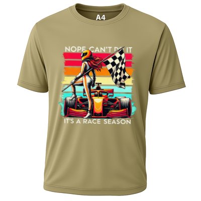 Racing Girl Nope CanT Do It ItS A Race Season Racing Lover Cooling Performance Crew T-Shirt