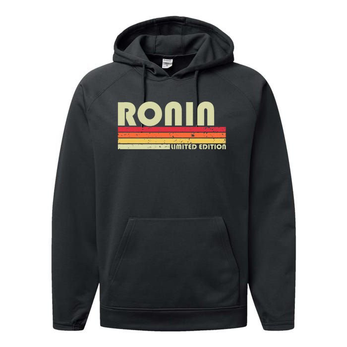 Ronin Gift Name Personalized Funny Retro Vintage Birthday Performance Fleece Hoodie