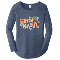 Retro Groovy Nana Matching Family 1st Birthday Party Women's Perfect Tri Tunic Long Sleeve Shirt