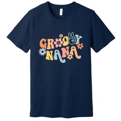 Retro Groovy Nana Matching Family 1st Birthday Party Premium T-Shirt