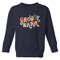 Retro Groovy Nana Matching Family 1st Birthday Party Toddler Sweatshirt