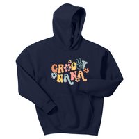 Retro Groovy Nana Matching Family 1st Birthday Party Kids Hoodie