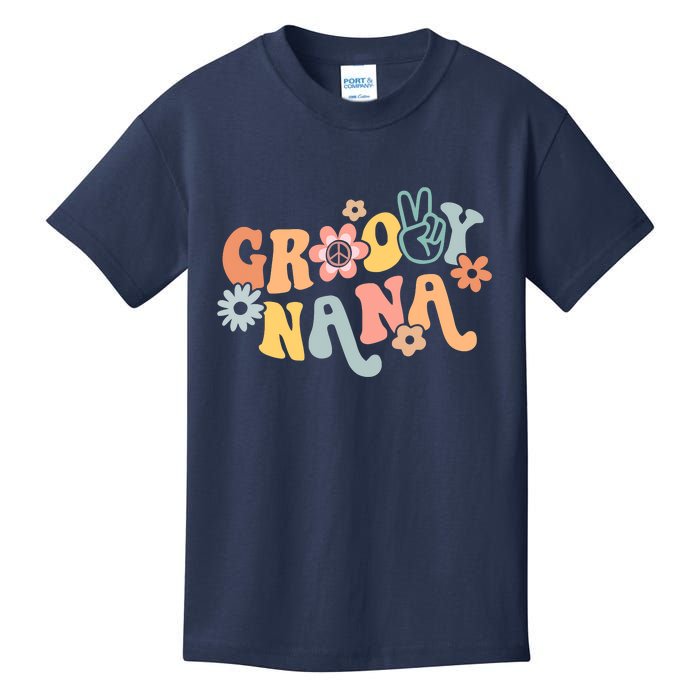 Retro Groovy Nana Matching Family 1st Birthday Party Kids T-Shirt