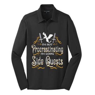 Rpg Gamer Not Procrastinating Side Quest Silk Touch Performance Long Sleeve Polo