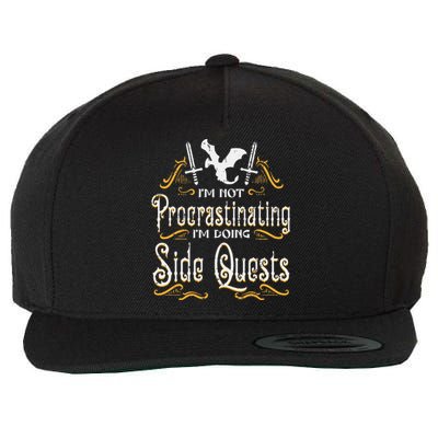 Rpg Gamer Not Procrastinating Side Quest Wool Snapback Cap