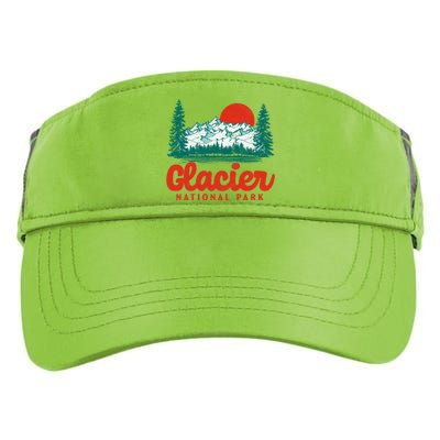 Retro Glacier National Park 80S Mountain Graphic Gift Adult Drive Performance Visor