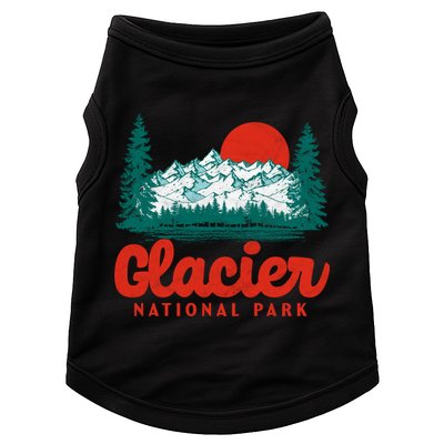 Retro Glacier National Park 80S Mountain Graphic Gift Doggie Tank
