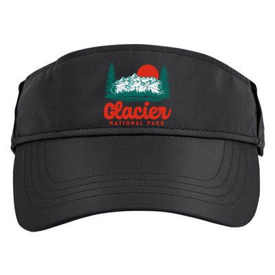 Retro Glacier National Park 80S Mountain Graphic Gift Adult Drive Performance Visor