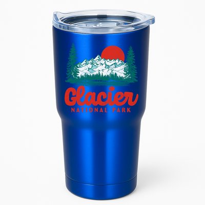Retro Glacier National Park 80S Mountain Graphic Gift Tumbler