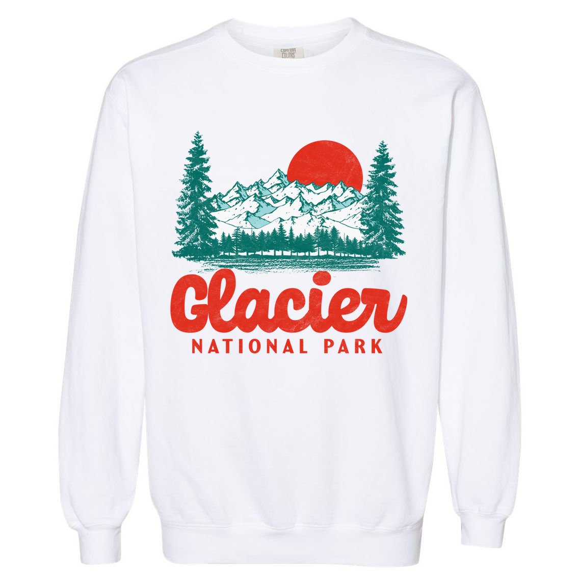 Retro Glacier National Park 80S Mountain Graphic Gift Garment-Dyed Sweatshirt