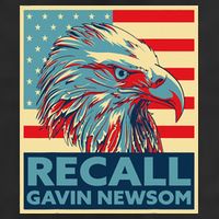 Recall Gavin Newsom 4th of July US American Flag Eagle Cool Comfort Performance Bucket Hat
