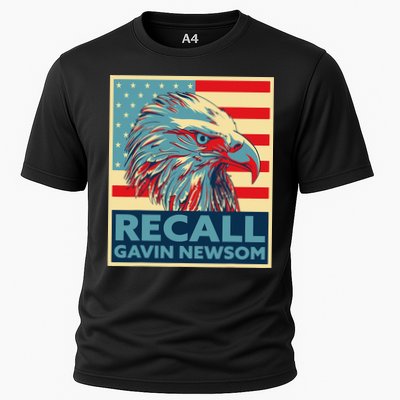 Recall Gavin Newsom 4th of July US American Flag Eagle Performance Shirt