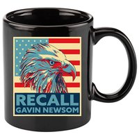 Recall Gavin Newsom 4th of July US American Flag Eagle 11oz C Handle Ceramic Mug