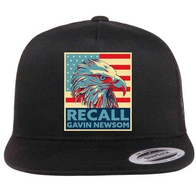 Recall Gavin Newsom 4th of July US American Flag Eagle Flatbill Hat