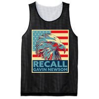 Recall Gavin Newsom 4th of July US American Flag Eagle Mesh Reversible Basketball Jersey Tank