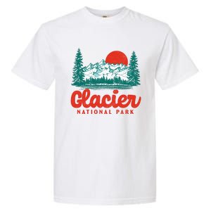 Retro Glacier National Park 80's Mountain Garment-Dyed Heavyweight T-Shirt