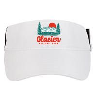 Retro Glacier National Park 80's Mountain Adult Drive Performance Visor