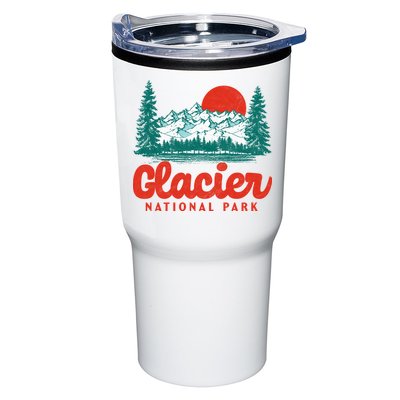 Retro Glacier National Park 80's Mountain Tumbler