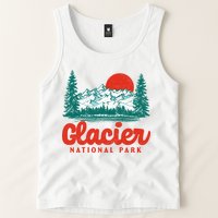 Retro Glacier National Park 80's Mountain Tank Top