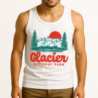 Retro Glacier National Park 80's Mountain Tank Top