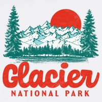 Retro Glacier National Park 80's Mountain Visor