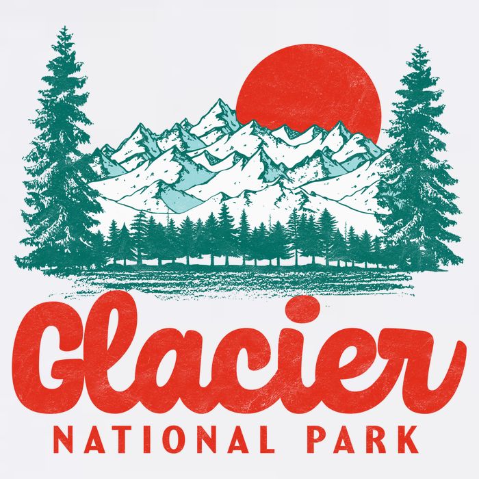 Retro Glacier National Park 80's Mountain Visor