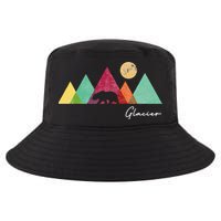 Retro Glacier National Park Montana Cool Comfort Performance Bucket Hat