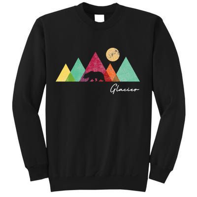Retro Glacier National Park Montana Sweatshirt