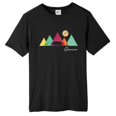 Retro Glacier National Park Montana Tall Fusion ChromaSoft Performance T-Shirt