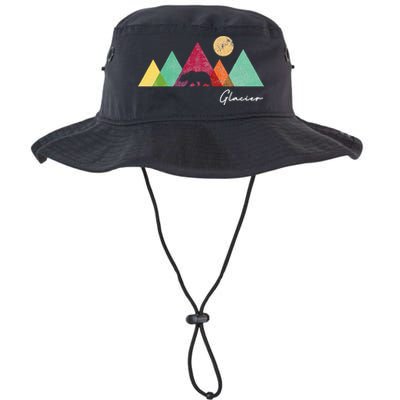 Retro Glacier National Park Montana Bucket Hat