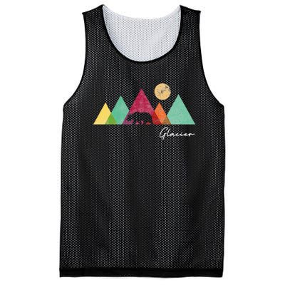 Retro Glacier National Park Montana Mesh Reversible Basketball Jersey Tank