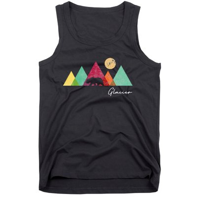 Retro Glacier National Park Montana Tank Top