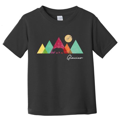 Retro Glacier National Park Montana Toddler T-Shirt