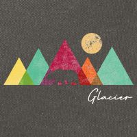 Retro Glacier National Park Montana Cotton Canvas Backpack