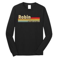 Robin Gift Name Personalized Birthday Funny Christmas Long Sleeve Shirt