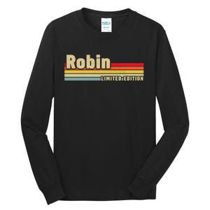 Robin Gift Name Personalized Birthday Funny Christmas Tall Long Sleeve T-Shirt