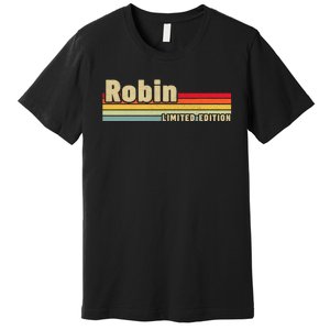 Robin Gift Name Personalized Birthday Funny Christmas Premium T-Shirt