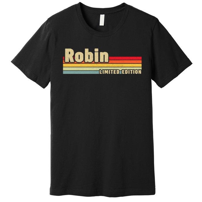 Robin Gift Name Personalized Birthday Funny Christmas Premium T-Shirt