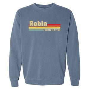 Robin Gift Name Personalized Birthday Funny Christmas Garment-Dyed Sweatshirt