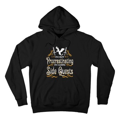 Rpg Gamer Not Procrastinating Side Quest Funny Hoodie