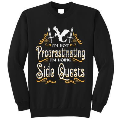 Rpg Gamer Not Procrastinating Side Quest Funny Sweatshirt