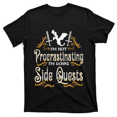 Rpg Gamer Not Procrastinating Side Quest Funny T-Shirt