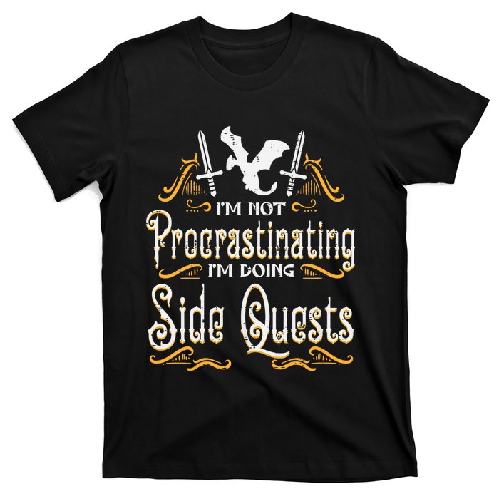 Rpg Gamer Not Procrastinating Side Quest Funny T-Shirt