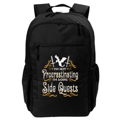 Rpg Gamer Not Procrastinating Side Quest Funny Daily Commute Backpack