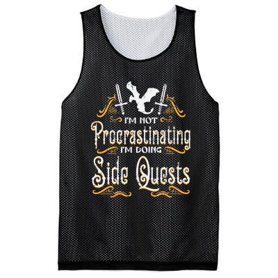 Rpg Gamer Not Procrastinating Side Quest Funny Mesh Reversible Basketball Jersey Tank