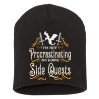 Rpg Gamer Not Procrastinating Side Quest Funny Short Acrylic Beanie