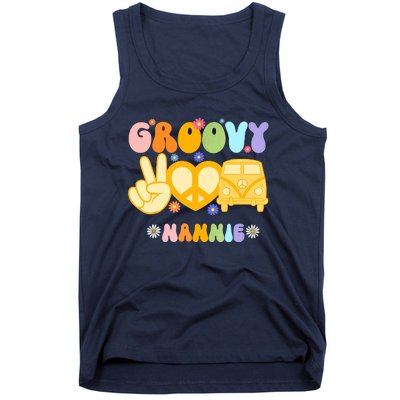 Retro Groovy Nannie Grandma Family Matching Mothers Day Tank Top